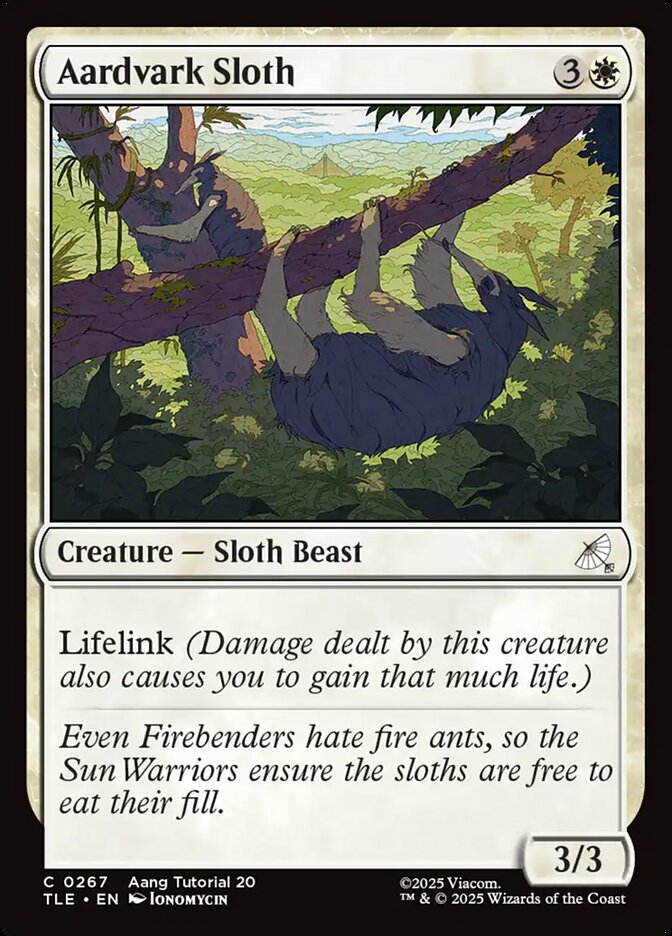Aardvark Sloth 267 (Avatar: The Last Airbender: Eternal-Legal)  | Good Games Adelaide SA