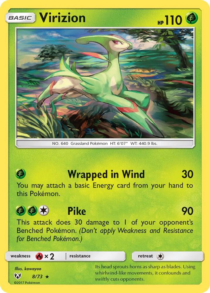 Virizion 8/73 (Shining Legends)  - Holofoil | Good Games Adelaide SA