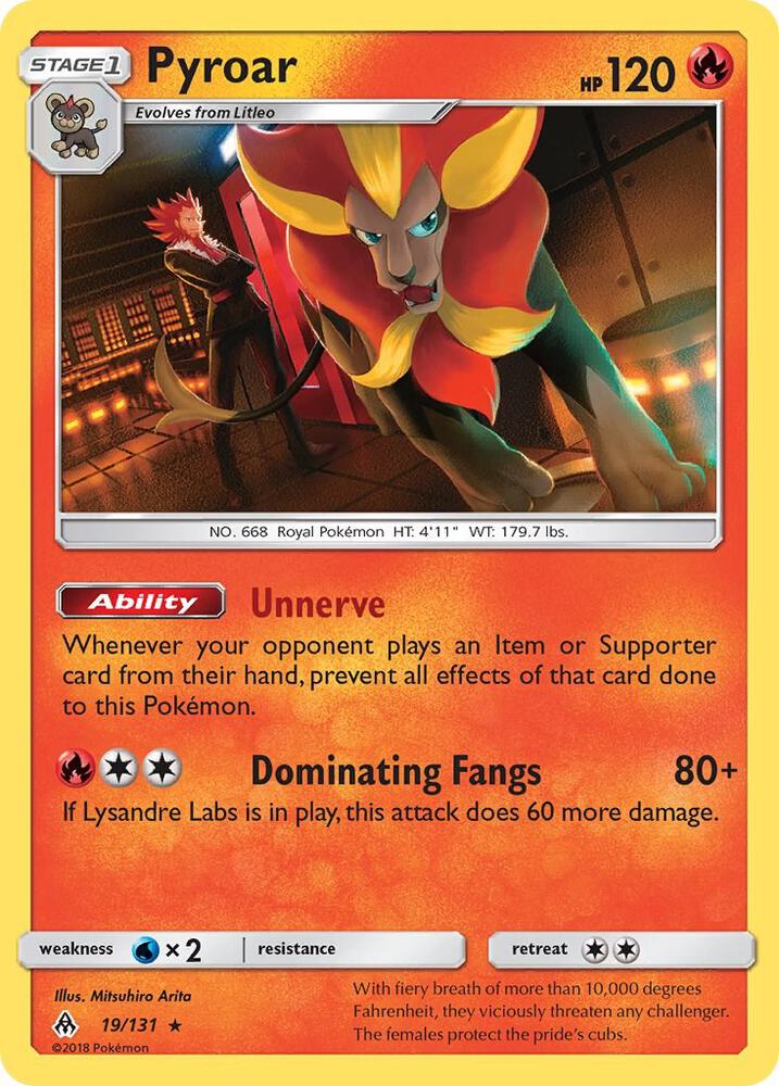 Pyroar 19/131 (SM - Forbidden Light)  - Holofoil | Good Games Adelaide SA