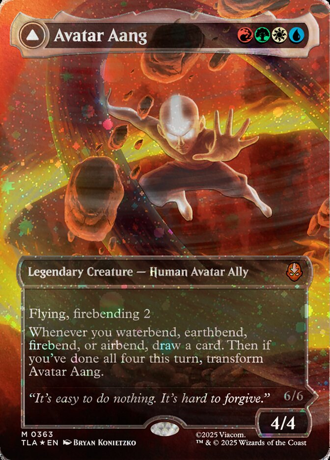 Avatar Aang // Aang, Master of Elements Borderless 363 (Avatar: The Last Airbender)  -  Raised Foil | Good Games Adelaide SA