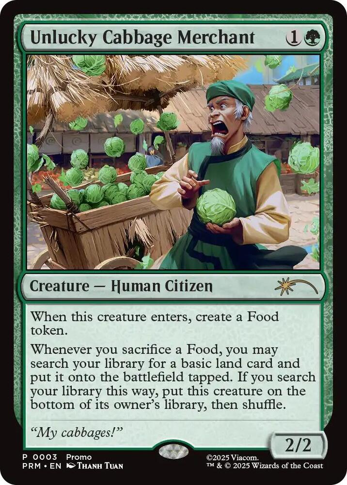 Unlucky Cabbage Merchant 3 (Unique and Miscellaneous Promos)  - Foil | Good Games Adelaide SA