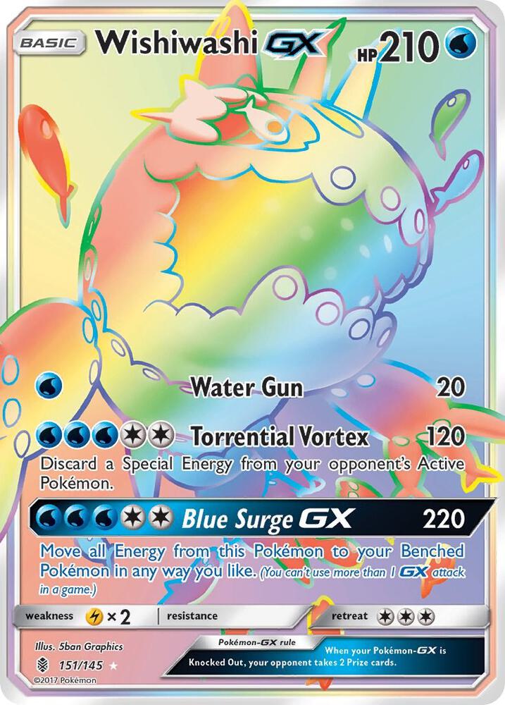 Wishiwashi GX Secret 151/145 (SM - Guardians Rising)  - Holofoil | Good Games Adelaide SA