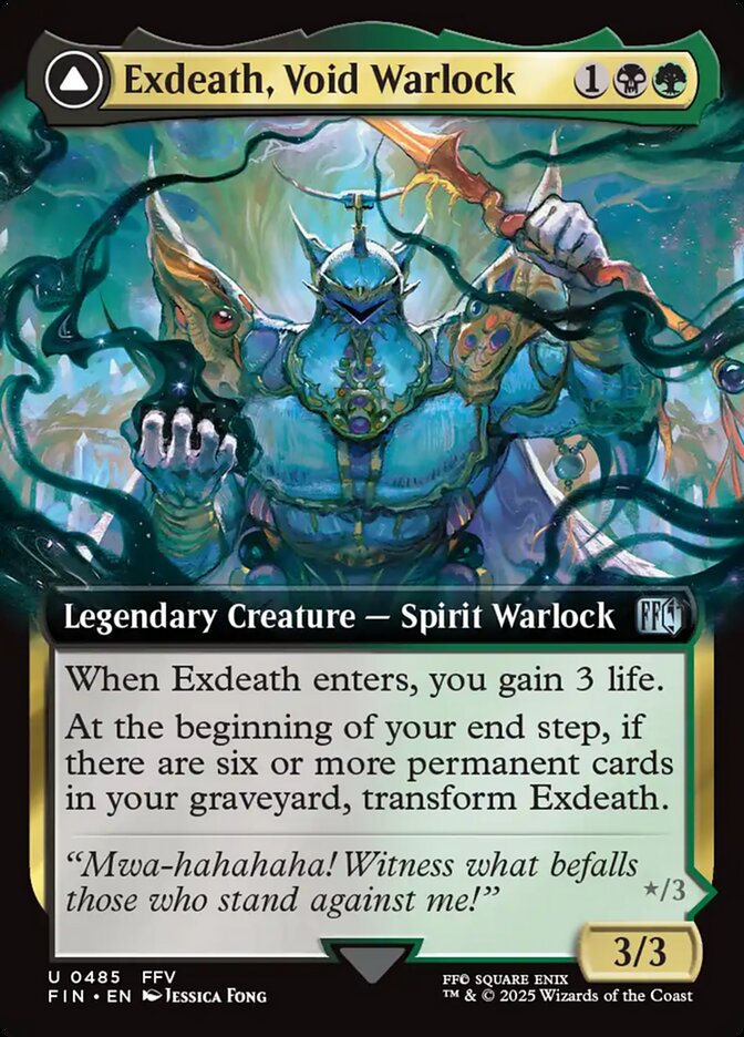 Exdeath, Void Warlock // Neo Exdeath, Dimension's End 485/309 (FINAL FANTASY)  - Extended Art Foil | Good Games Adelaide SA