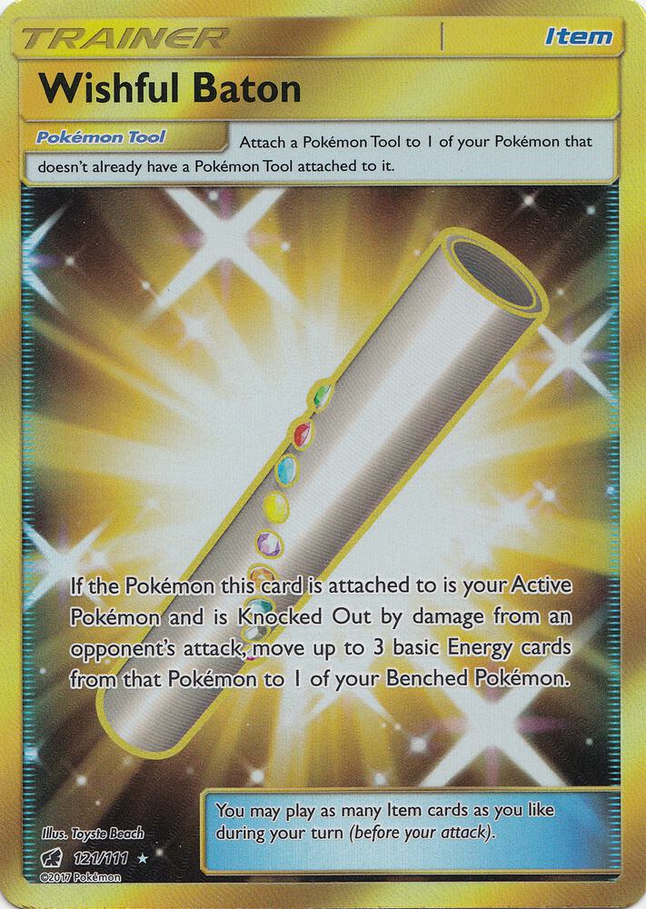 Wishful Baton Secret 121/111 (SM - Crimson Invasion)  - Holofoil | Good Games Adelaide SA