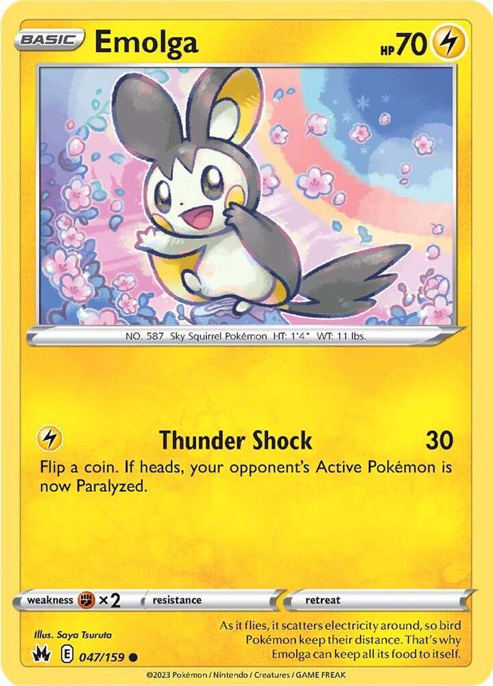 Emolga 047/159 (Crown Zenith)  | Good Games Adelaide SA