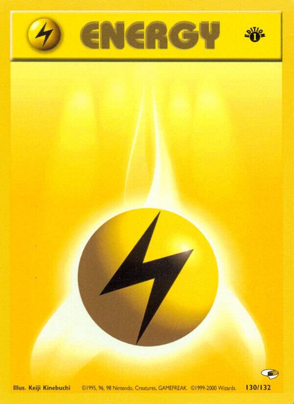 Lightning Energy 130/132 (Gym Heroes)  - 1st Edition | Good Games Adelaide SA