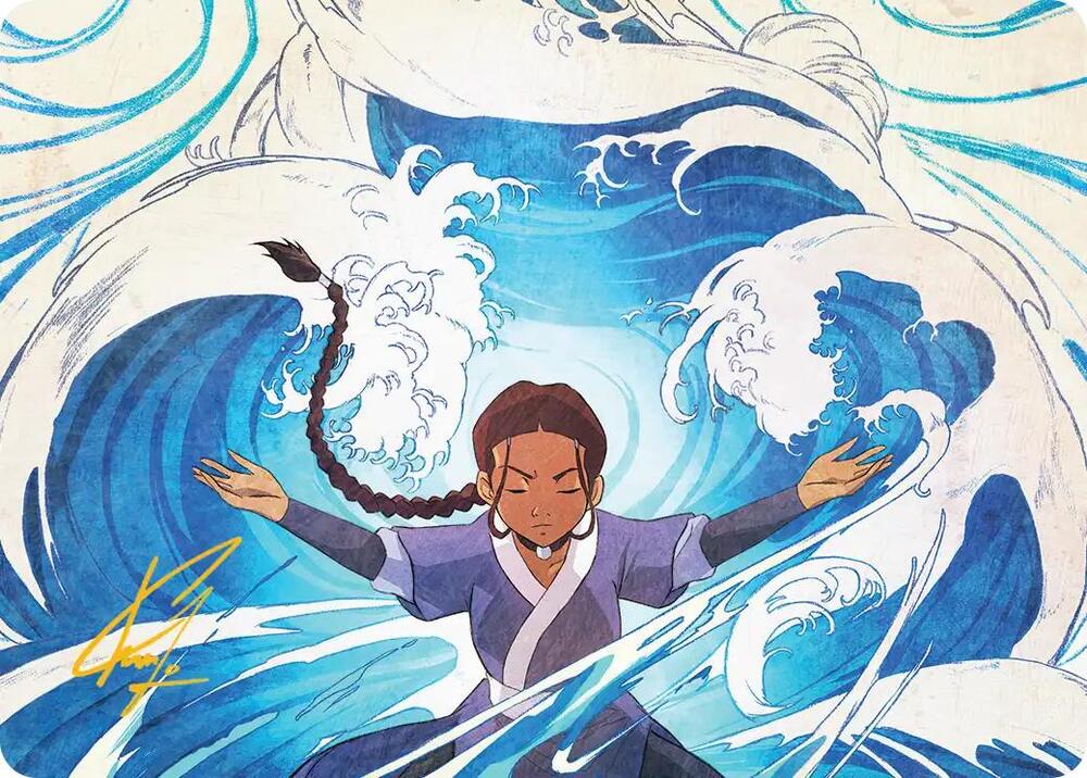 Katara Water Tribes Hope Art Card Gold Stamped Signature 48 ()  | Good Games Adelaide SA