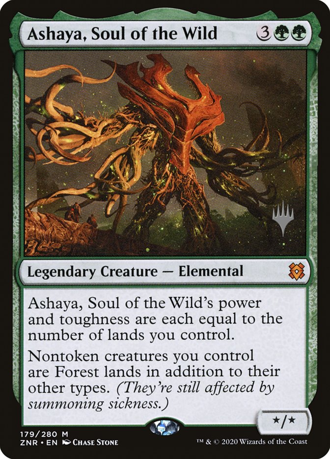 Ashaya, Soul of the Wild 179 (Promo Pack: Zendikar Rising)  | Good Games Adelaide SA