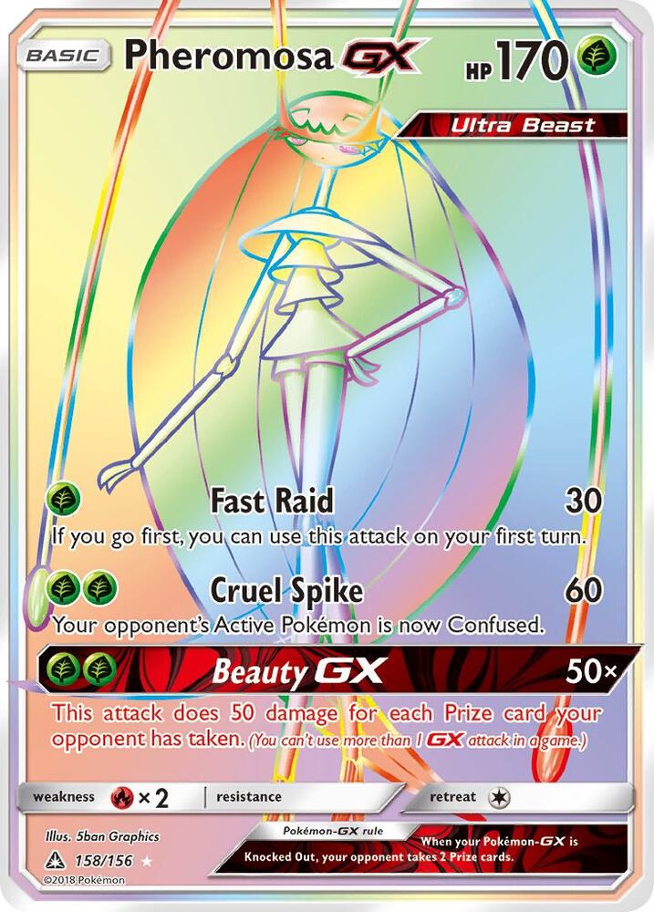 Pheromosa GX Secret Rare 158/156 (SM - Ultra Prism)  - Holofoil | Good Games Adelaide SA