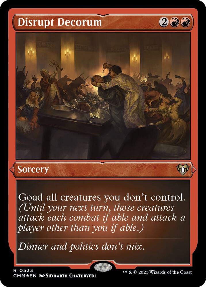 Disrupt Decorum 533 (Commander Masters)  - Etched Foil | Good Games Adelaide SA