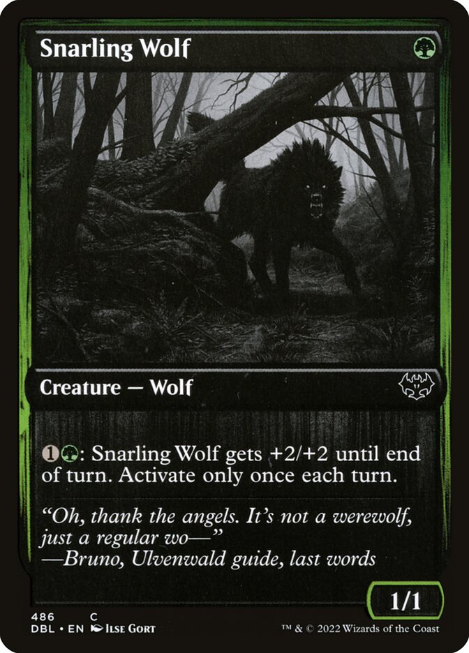 Snarling Wolf 486 (Innistrad: Double Feature)  - Foil | Good Games Adelaide SA