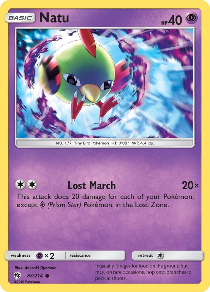 Natu 87/214 (SM - Lost Thunder)  | Good Games Adelaide SA