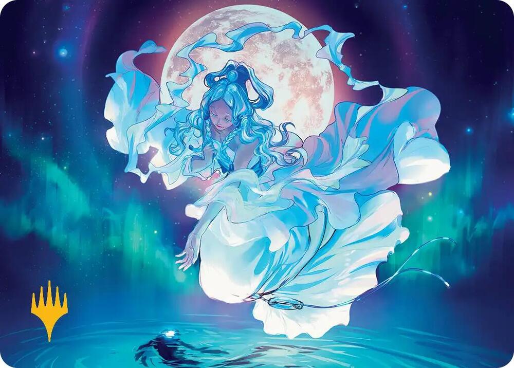 Yue the Moon Spirit Art Card Gold Stamped Planeswalker Symbol 7 ()  | Good Games Adelaide SA