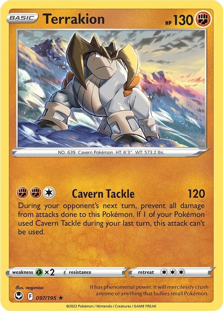Terrakion 097/195 (SWSH12: Silver Tempest)  - Holofoil | Good Games Adelaide SA