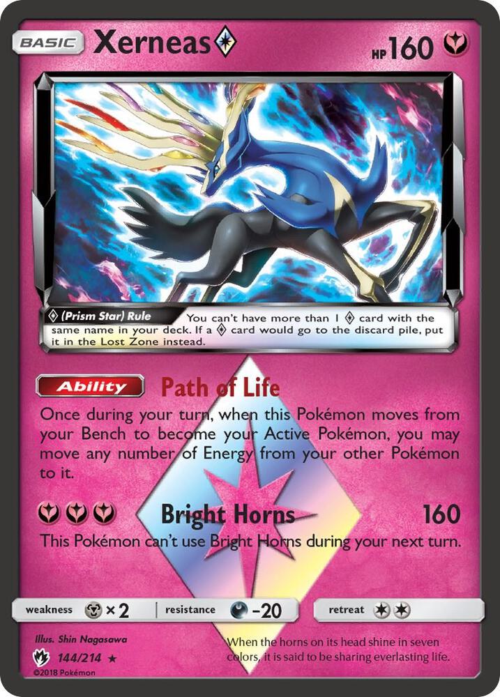 Xerneas Prism Star 144/214 (SM - Lost Thunder)  - Holofoil | Good Games Adelaide SA