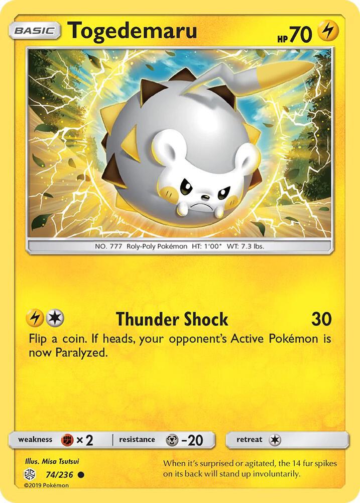 Togedemaru 74/236 (SM - Cosmic Eclipse)  | Good Games Adelaide SA