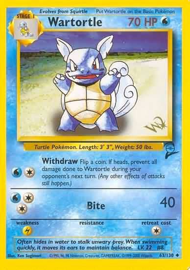 Wartortle W Stamped 063/130 (WoTC Promo)  | Good Games Adelaide SA