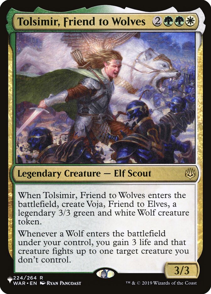 Tolsimir, Friend to Wolves 224/264 (The List Reprints)  | Good Games Adelaide SA