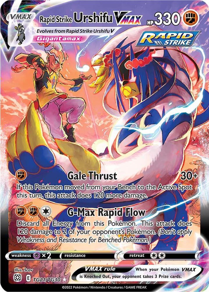 Rapid Strike Urshifu VMAX TG21/TG30 (SWSH09: Brilliant Stars Trainer Gallery)  - Holofoil | Good Games Adelaide SA