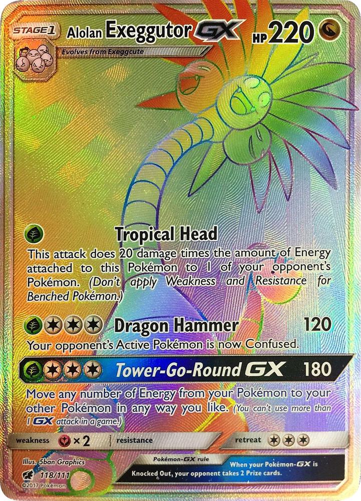 Alolan Exeggutor GX Secret 118/111 (SM - Crimson Invasion)  - Holofoil | Good Games Adelaide SA