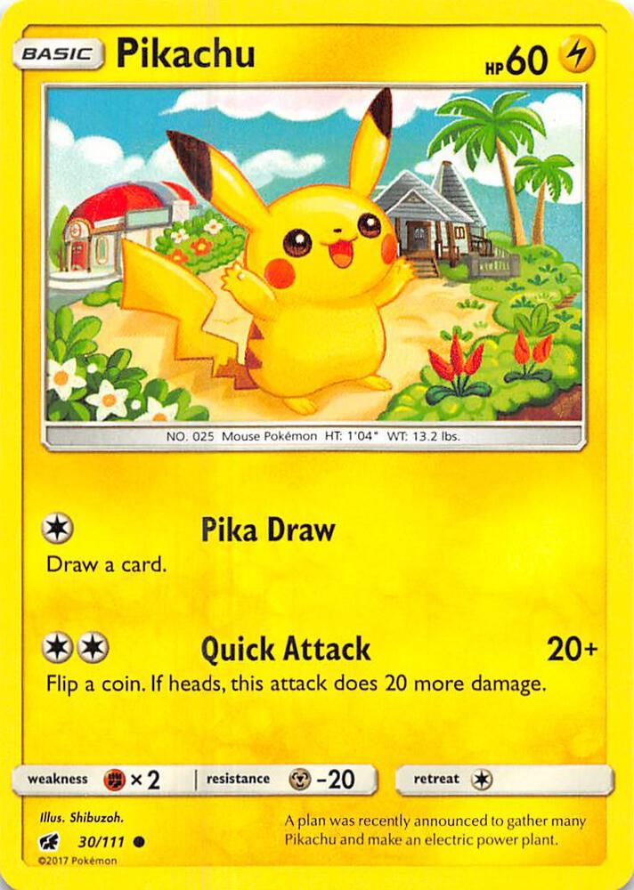 Pikachu 30/111 (SM - Crimson Invasion)  | Good Games Adelaide SA