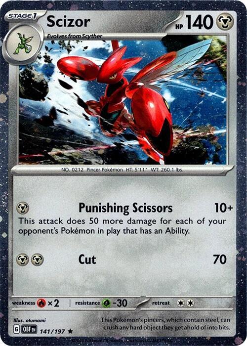 Scizor 141/197 (Miscellaneous Cards & Products)  - Cosmo Holofoil | Good Games Adelaide SA