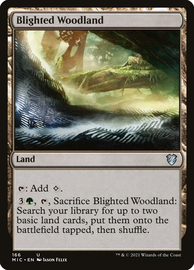 Blighted Woodland 166 (Commander: Innistrad: Midnight Hunt)  | Good Games Adelaide SA