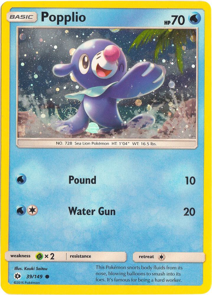 Popplio 039/149 (Miscellaneous Cards & Products)  - Cosmo Holofoil | Good Games Adelaide SA