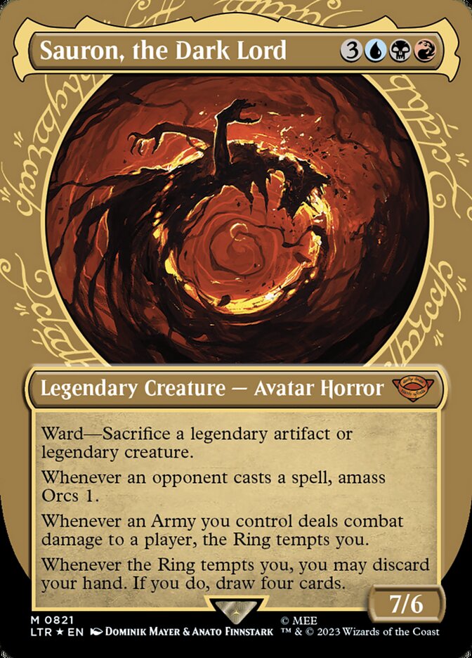 Sauron, the Dark Lord 821 (Universes Beyond: The Lord of the Rings: Tales of Middle-earth)  - Showcase Surge Foil | Good Games Adelaide SA