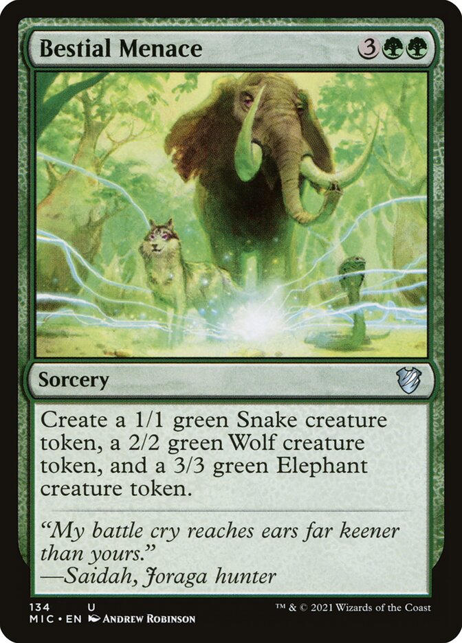 Bestial Menace 134 (Commander: Innistrad: Midnight Hunt)  | Good Games Adelaide SA