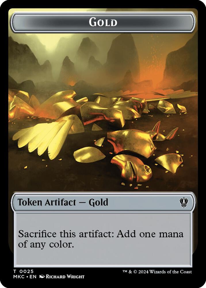 Gold The Monarch Double Sided Token 25 // 31 (Commander: Murders at Karlov Manor)  | Good Games Adelaide SA