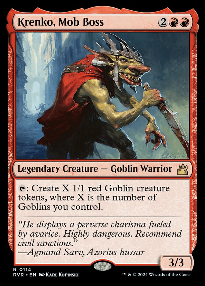 Krenko, Mob Boss 114 (Ravnica Remastered)  - Foil | Good Games Adelaide SA