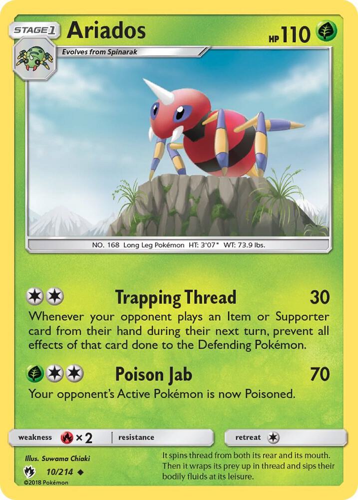 Ariados 10/214 (SM - Lost Thunder)  | Good Games Adelaide SA