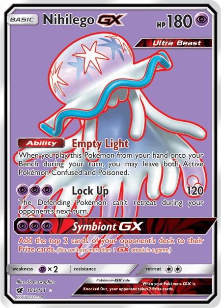 Nihilego GX Full Art 103/111 (SM - Crimson Invasion)  - Holofoil | Good Games Adelaide SA