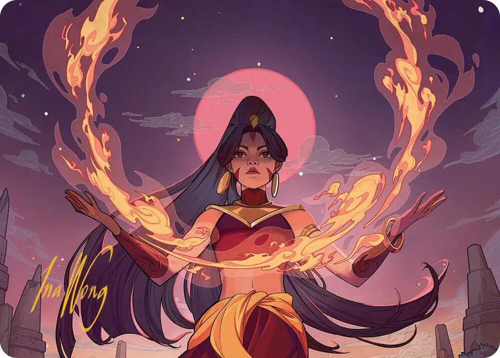 Firebending Student Art Card Gold Stamped Signature 44 ()  | Good Games Adelaide SA