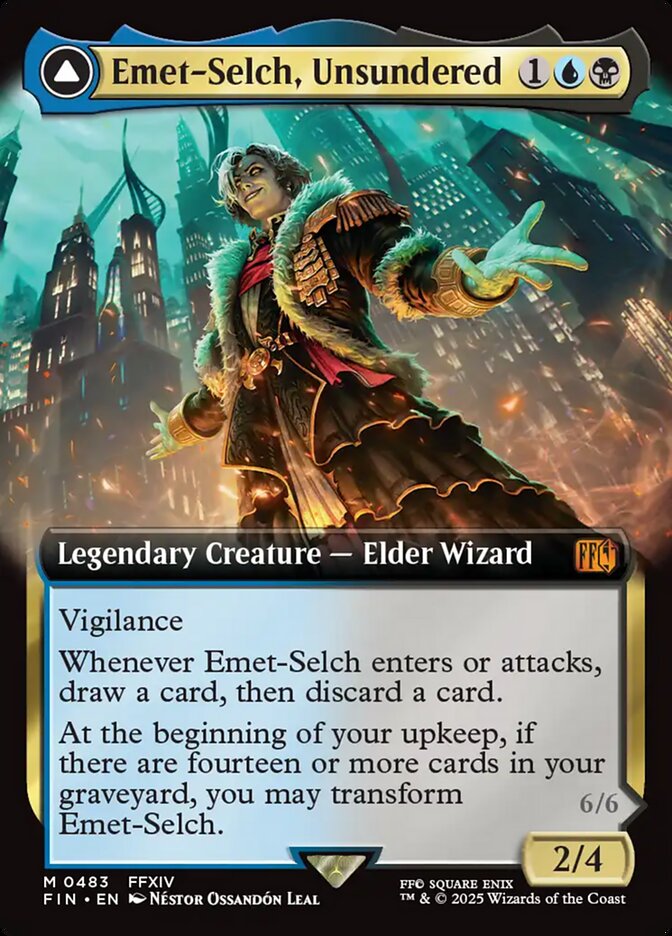 Emet-Selch, Unsundered // Hades, Sorcerer of Eld 483/309 (FINAL FANTASY)  - Extended Art Foil | Good Games Adelaide SA