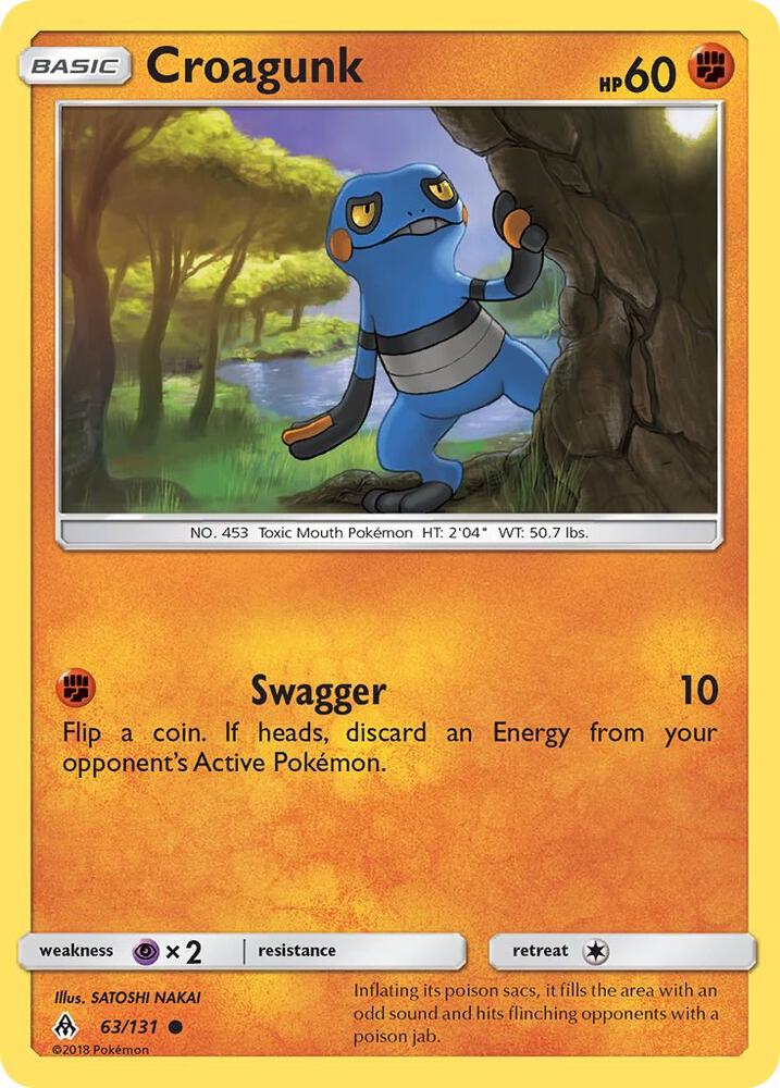 Croagunk 63/131 (SM - Forbidden Light)  | Good Games Adelaide SA