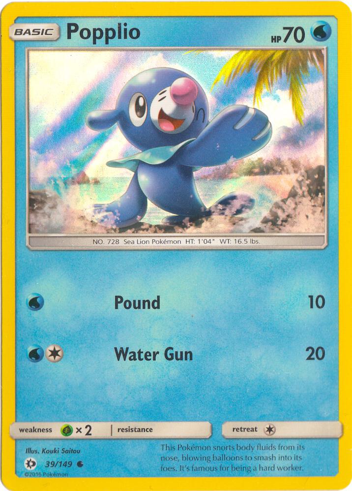 Popplio Water Web Holo 039/149 (Miscellaneous Cards & Products)  - Holofoil | Good Games Adelaide SA
