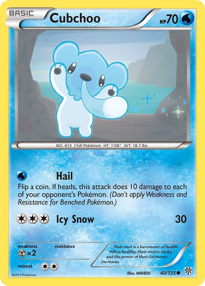 Cubchoo 40/135 (Plasma Storm)  - Reverse Holofoil | Good Games Adelaide SA