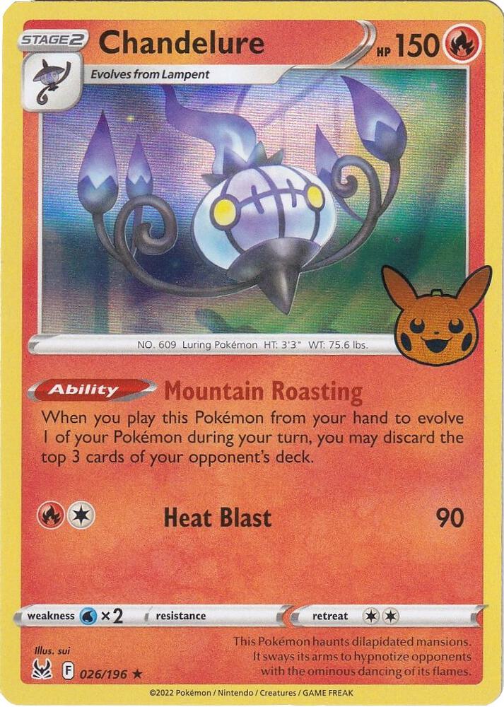 Chandelure 026/196 (Trick or Trade BOOster Bundle 2023)  - Holofoil | Good Games Adelaide SA