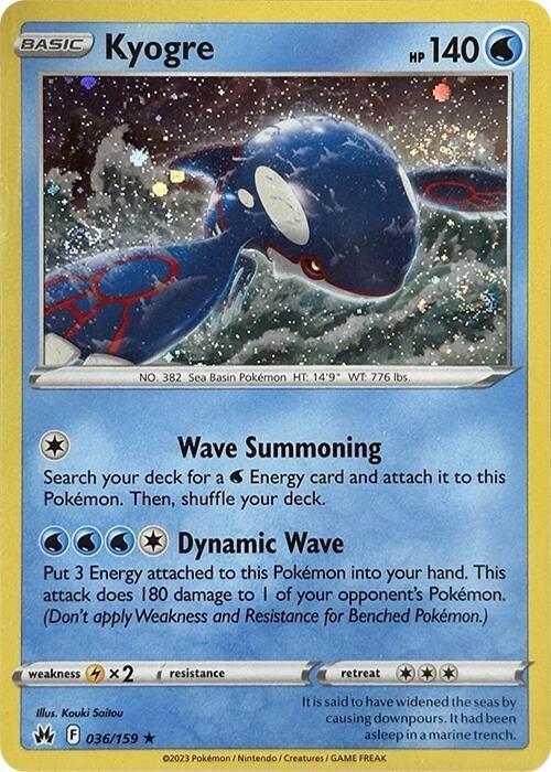 Kyogre Pixel Holo 036/159 (Miscellaneous Cards & Products)  - Holofoil | Good Games Adelaide SA