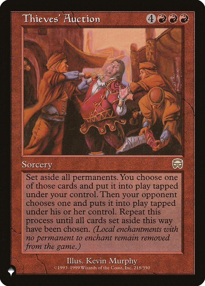 Thieves' Auction 218/350 (The List Reprints)  | Good Games Adelaide SA