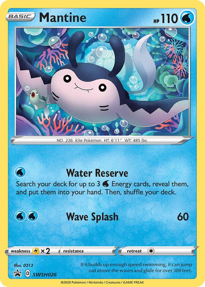 Mantine SWSH026 (SWSH: Sword & Shield Promo Cards)  - Holofoil | Good Games Adelaide SA