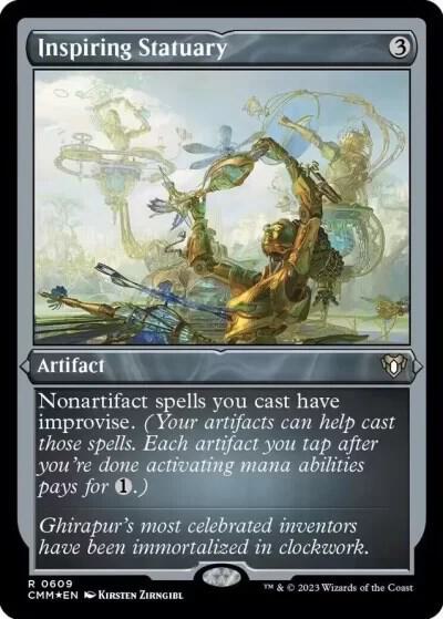 Inspiring Statuary 609 (Commander Masters)  - Etched Foil | Good Games Adelaide SA