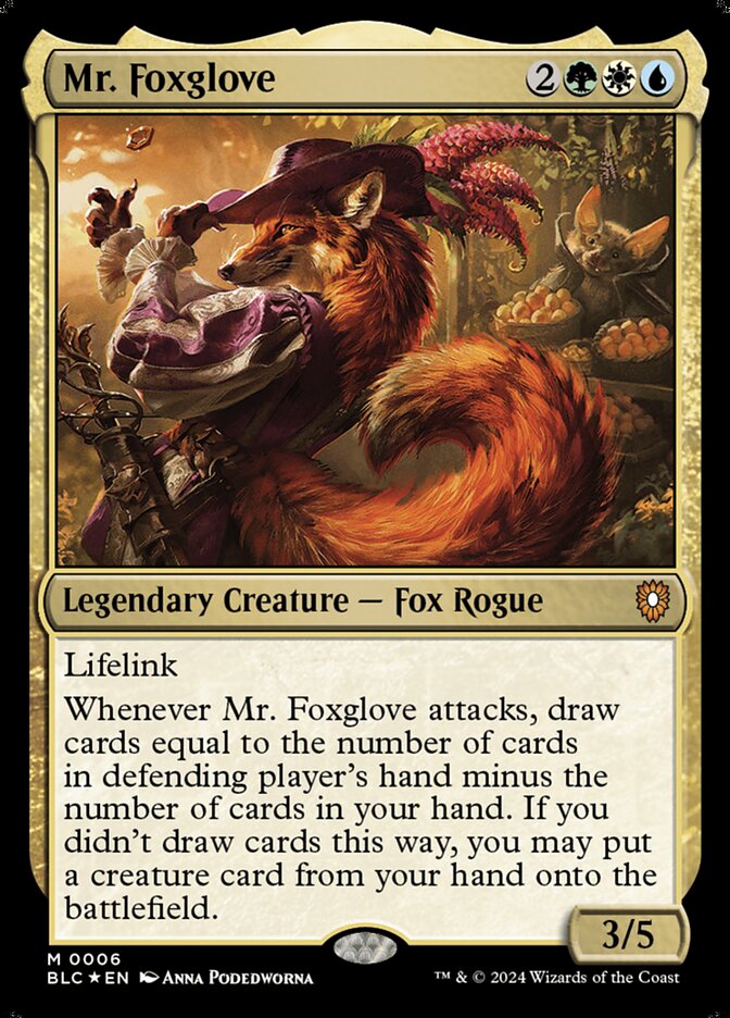 Mr. Foxglove 6 (Commander: Bloomburrow)  - Foil | Good Games Adelaide SA