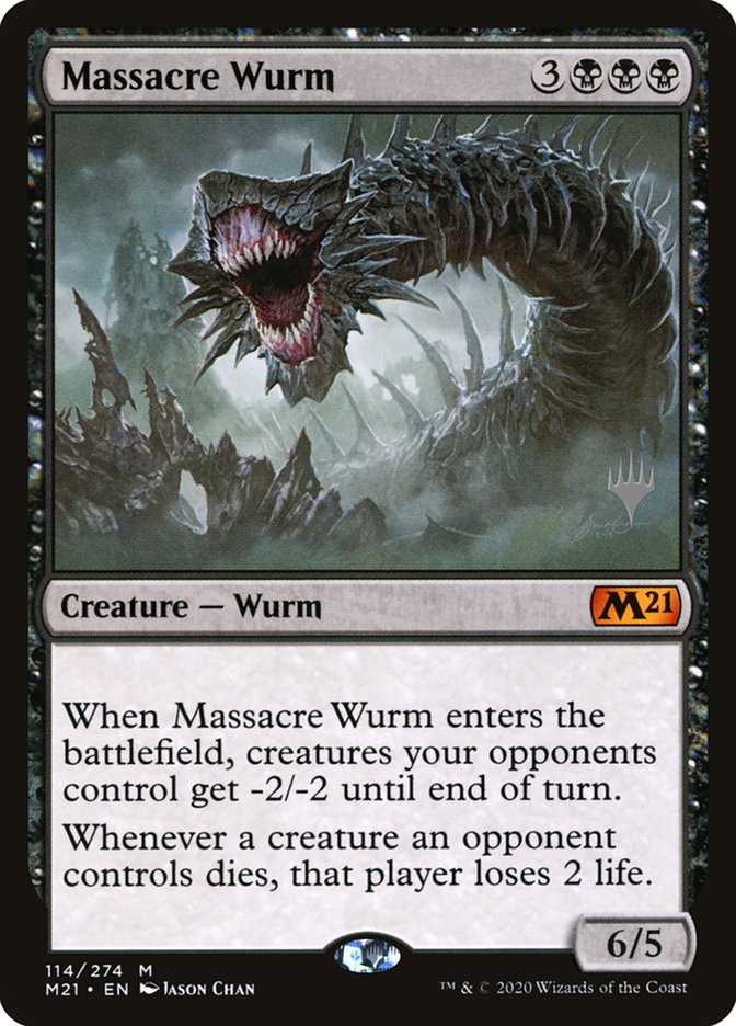 Massacre Wurm 114 (Promo Pack: Core Set 2021)  - Foil | Good Games Adelaide SA