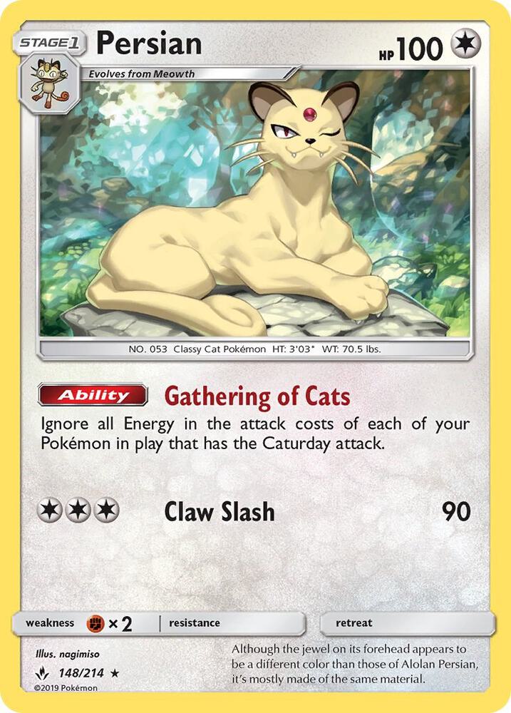 Persian 148/214 (SM - Unbroken Bonds)  | Good Games Adelaide SA
