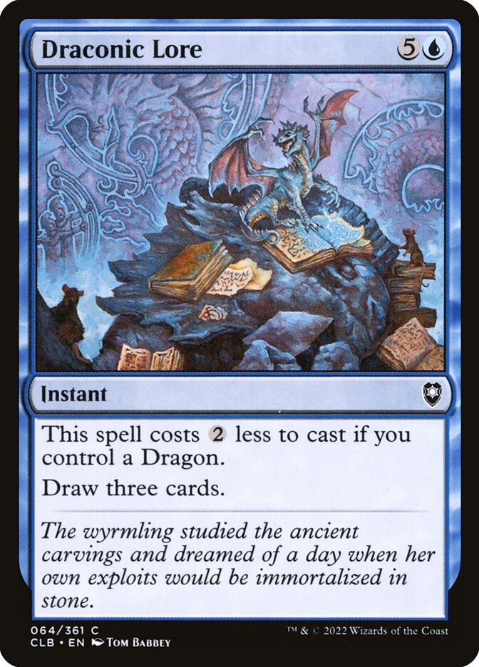 Draconic Lore 64 (Commander Legends: Battle for Baldur's Gate)  - Foil | Good Games Adelaide SA