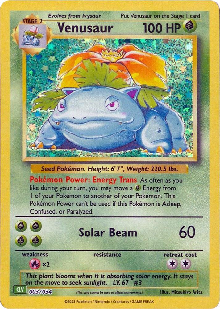 Venusaur 003/034 (Trading Card Game Classic)  - Holofoil | Good Games Adelaide SA