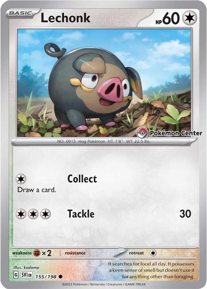 Lechonk Pokemon Center Exclusive 155/198 (Miscellaneous Cards & Products)  - Holofoil | Good Games Adelaide SA